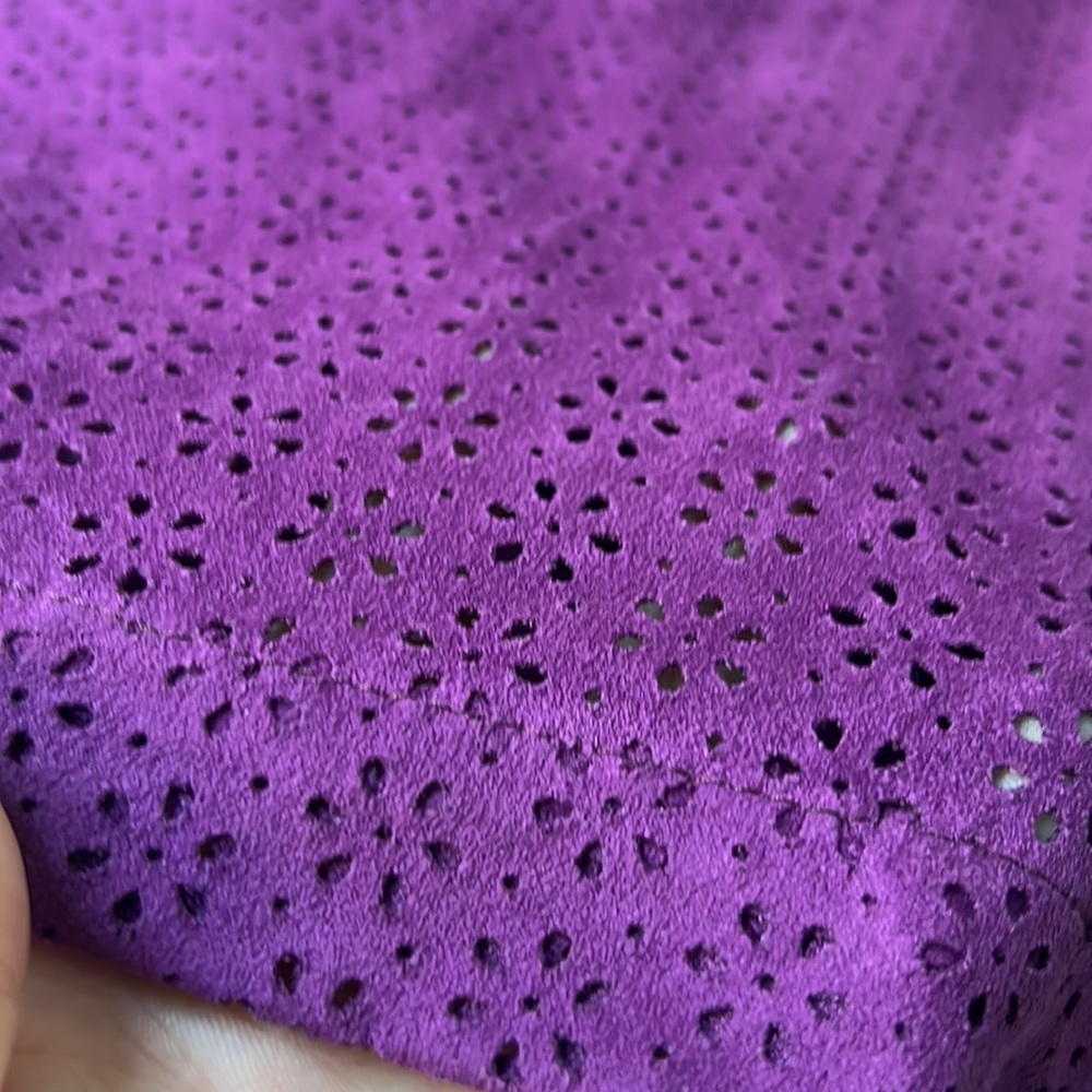 Express women size 00 purple skirt eyelet fabric zipper on the back fall Y2K